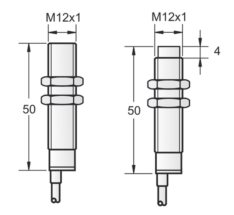 DC 18-30V M12 Analog Inductive Proximity Sensor For 4-20mA Current Output With Cable Type