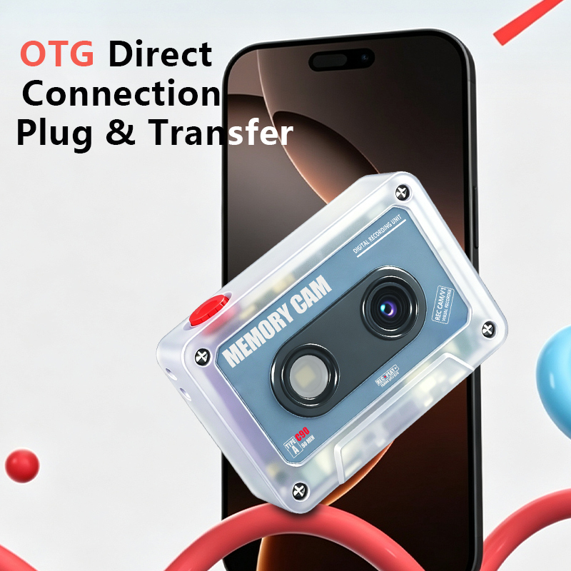 Mini Student Camera 12MP 1080P HD 0.96" Screen Night Vision LED Light 150 Wide Angle Titanium Alloy