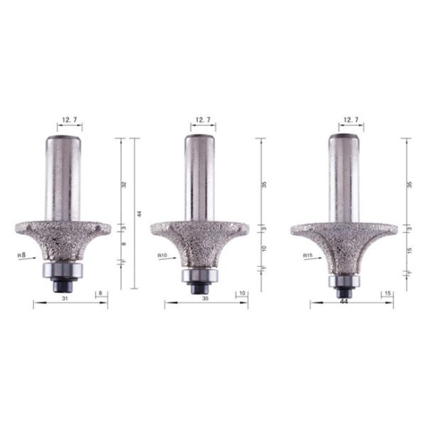 Grinding Masonry Diamond Finger Milling Bit For Quartz 66mm