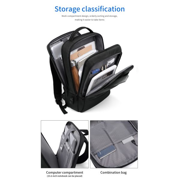 Factory wholesale USB Charging bagpack Notebook waterproof Laptop Back pack leisure travel Backpack bag school backpack