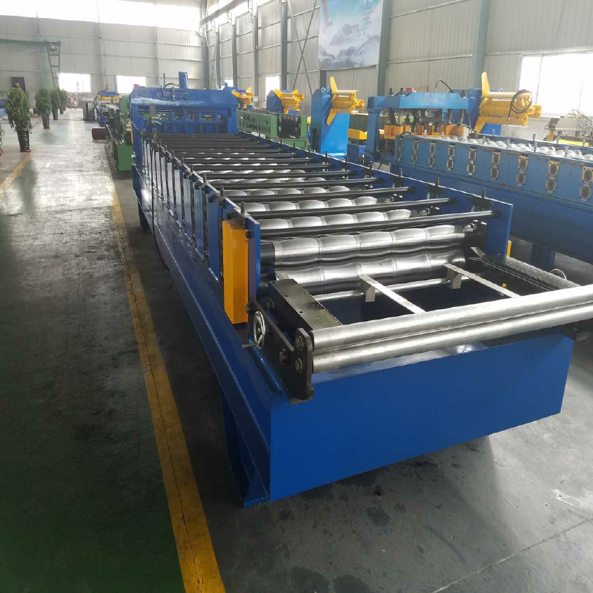 Blue Color Glazed Tile Roll Forming Machine Siemens PLC Control Full Automatic