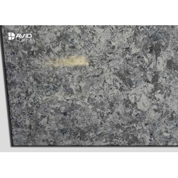 High Polished Quartz Grey White Slab SGS Approved Stain Resistant