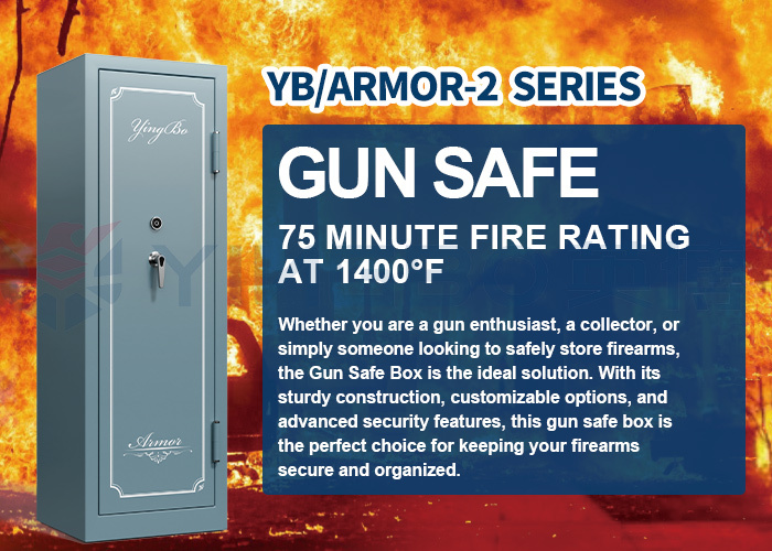 Small Fireproof Gun Safe 75 Mins Fireproof Rating Gun Safes Steel Fireproof Combination Safe