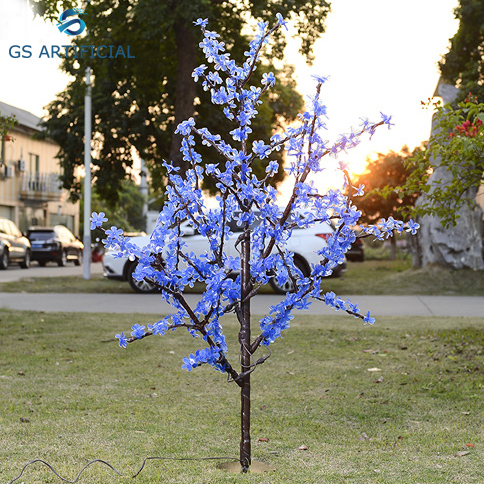Water - Proof Artificial Lighted Cherry Blossom Tree For Lawn Garden Courtyard Decoration