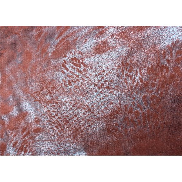 Smooth Stretch Faux Suede Fabric , Small Irritation Polyester Suede Fabric Foil Finish