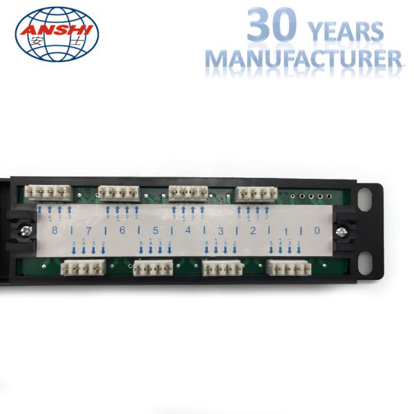 ANSHI 25 Ports RJ11 Krone IDC Patch Panel Unshielded Type 1U Height
