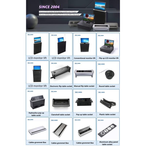 100-240V Power Conference Table Top Desktop Electrical Outlet RJ45 Cat6 Port