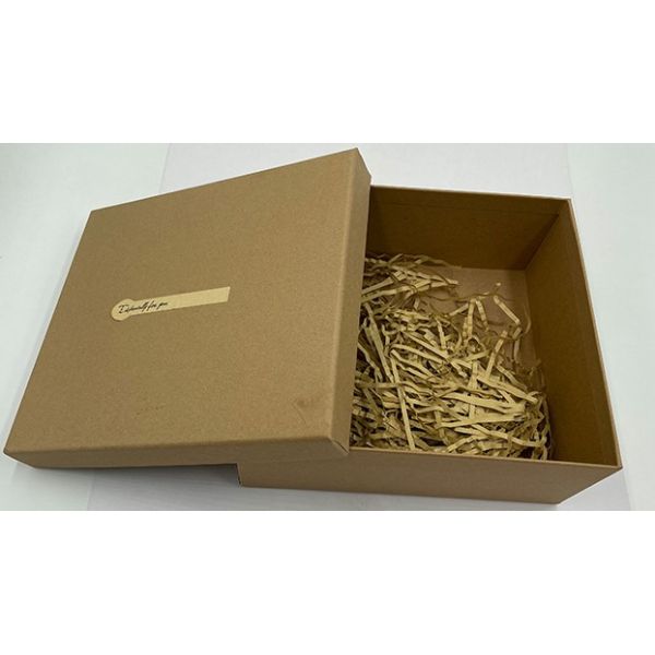 Men Perfume Lid And Base Kraft Gift Box For 100ml Perfume Bottle Raffia Insert