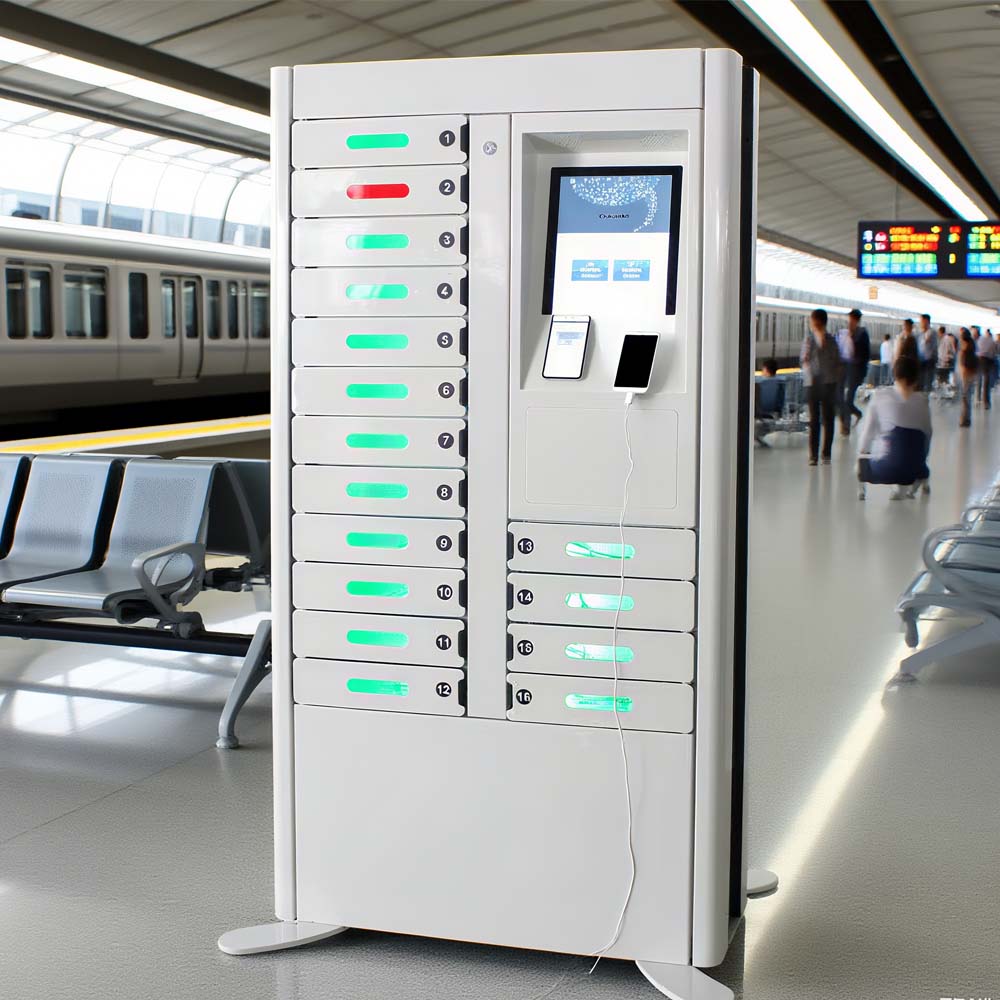 Energy Saving Battery Charging Locker Modular Design Cell Phone Charging Stations With Touch Screen