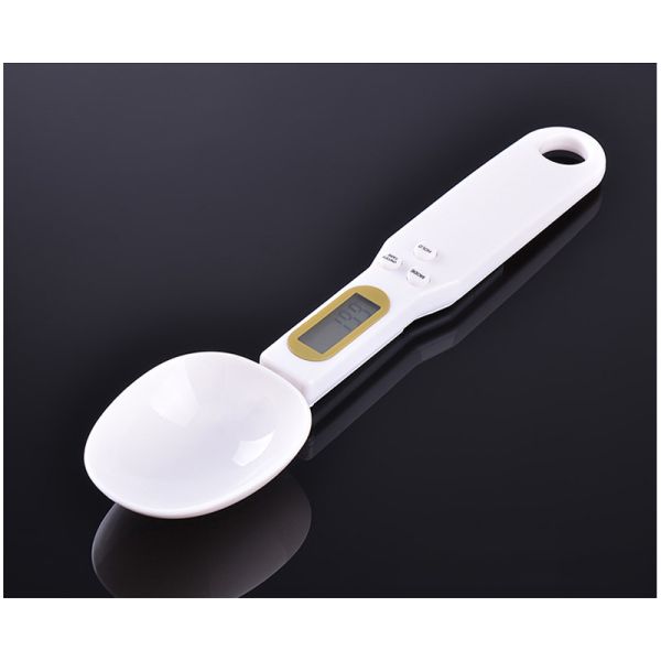 ABS Plastic Rayshine 500G Digital Food Scale with LCD Display Double Head Battery Kitchen Spoon Set