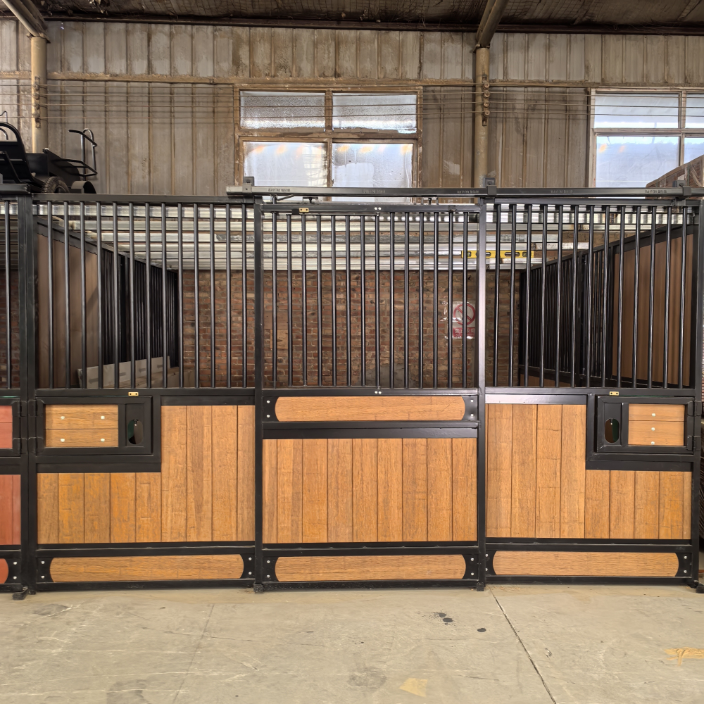 Custom horse stable exterior view
