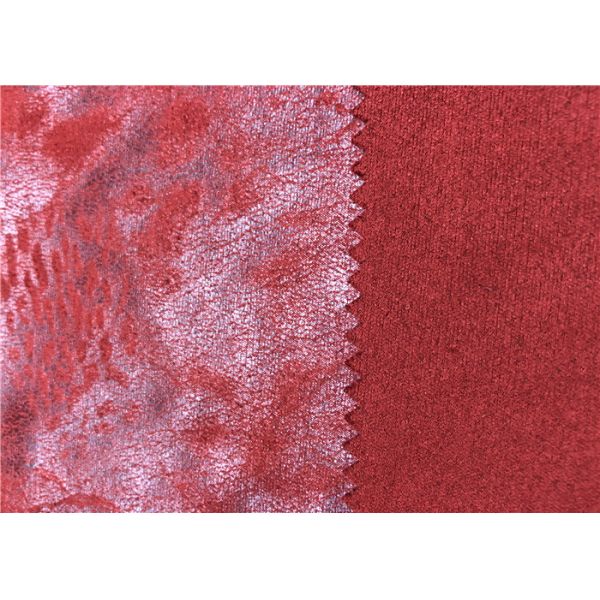 Smooth Stretch Faux Suede Fabric , Small Irritation Polyester Suede Fabric Foil Finish