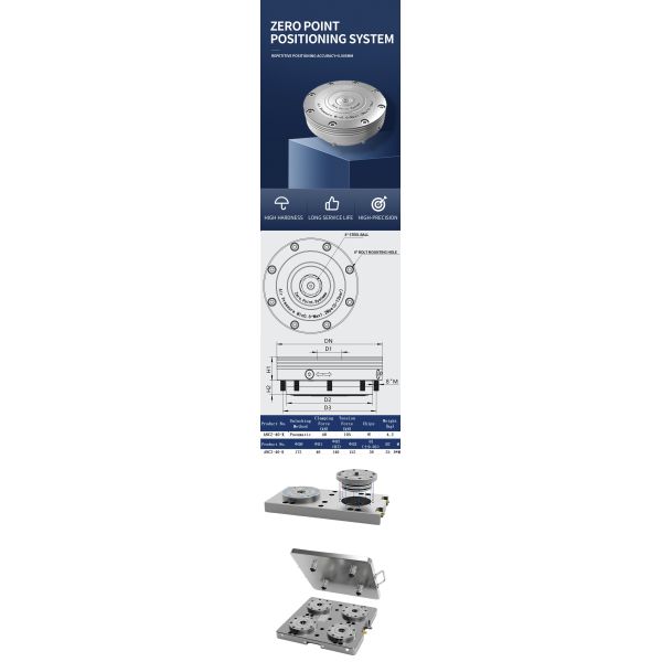 Modular Manual Zero Point Clamping Workholding Platform For CNC Machines