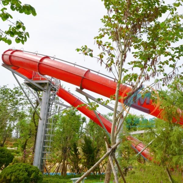 AquaLoop Slide in operation at water park