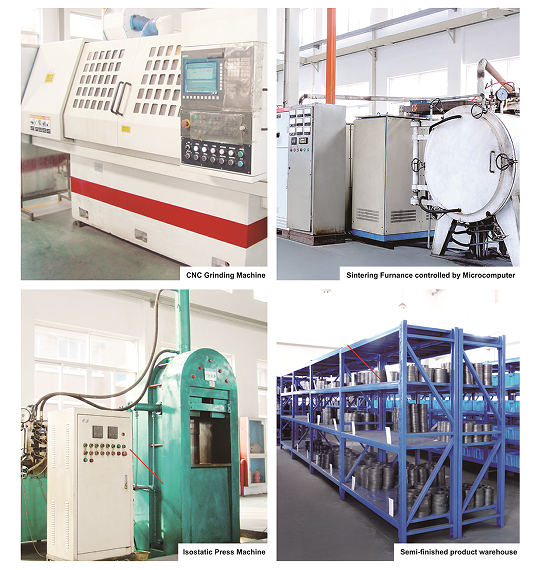 Pressureless Sintered SSiC Mechanical Seal Rings with 1650°C Max Service Temp Zero Free Silicon and High Purity