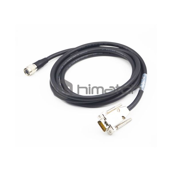 M12 to D-SUB M12 to DB15 High Flexible Shielding Analog Camera Cable For Industrial Camera