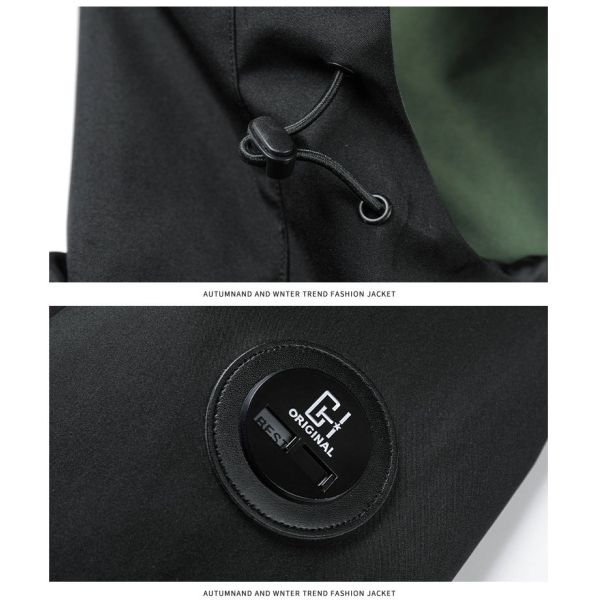 Autumn Parkas Windbreaker Men's Fat Long Coat Jacket with Dyed Processing Type