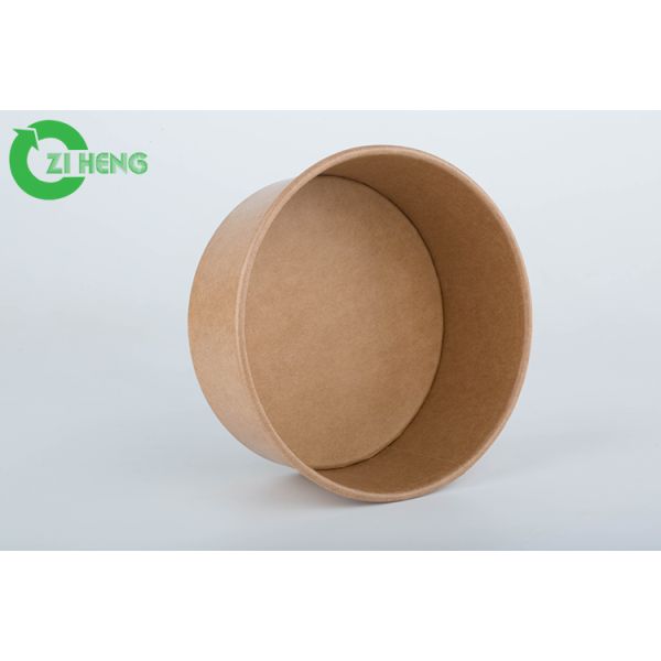 Biodegradable Kraft Paper Bowls 32oz Take Away Durable Food Container For Salad