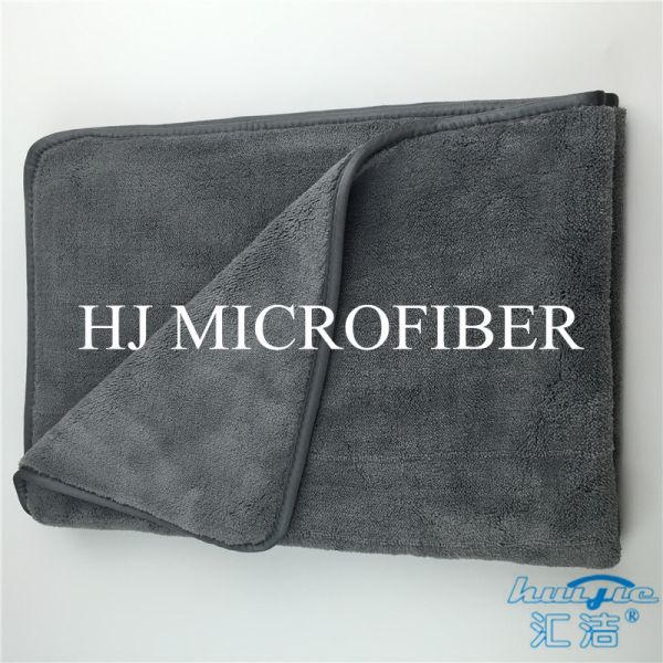 Grey Color Car Cleaning Cloth Towel High-Low Pile Car Wash Tools Microfiber