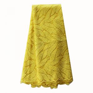 Buy cheap Wholesale! yellow african cord lace  2015 for  nigeria wedding dress / hot selling embroidery  lace fabric with stone product