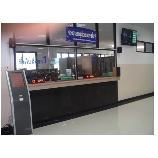 Token Ticket Dispenser Kiosk Queuing Management System with Counter LED Display