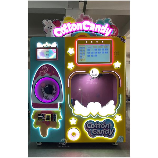Professional Sweet Electric Sugar Cotton Candy Floss Vending Machine Full Automatic Cotton Candy Machine Factory