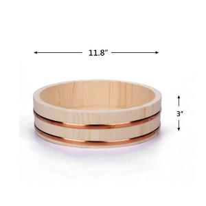 Buy cheap Diameter 39cm white pine Wooden Hangiri Rice Mixing Bowl product