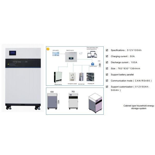 5KWh Wall-Mounted LiFePO4 Battery 51.2V 100Ah for Solar Energy Storage