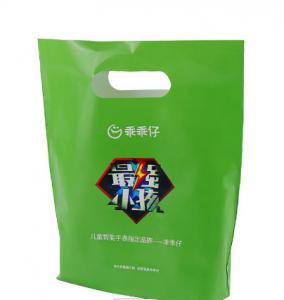 China OEM Die Cut Shopping Bag Lightweight Patch Handle Plastic Bag Waterproof on sale