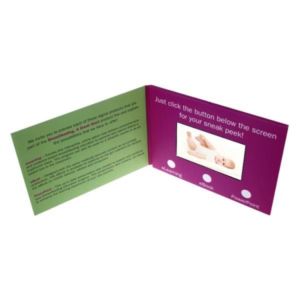 Full Color Printing LCD Video Book 4.3 Inches With Button Controller