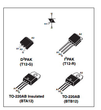 12A Bidirectional Triode Thyristor BTA12-600BW With Medium Current