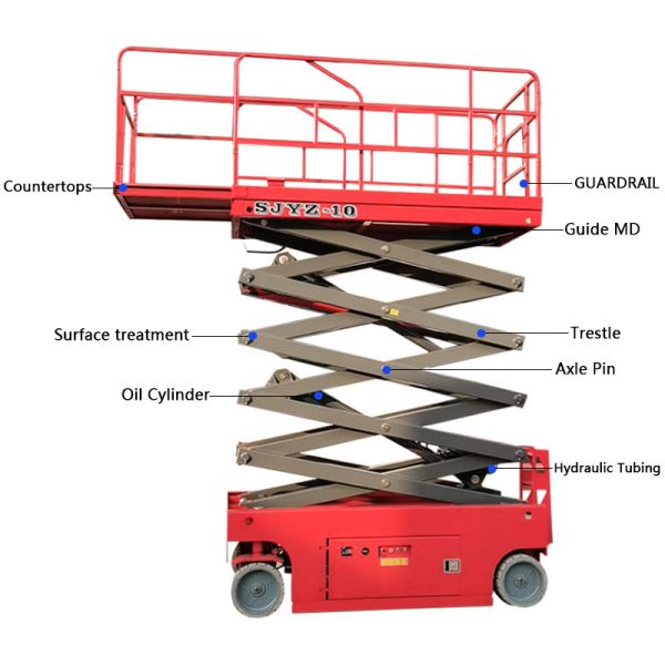 China Electric Self-Propelled Hydraulic Scissor Lift Mobile Crawler Scaffold Platform for Rough Terrain
