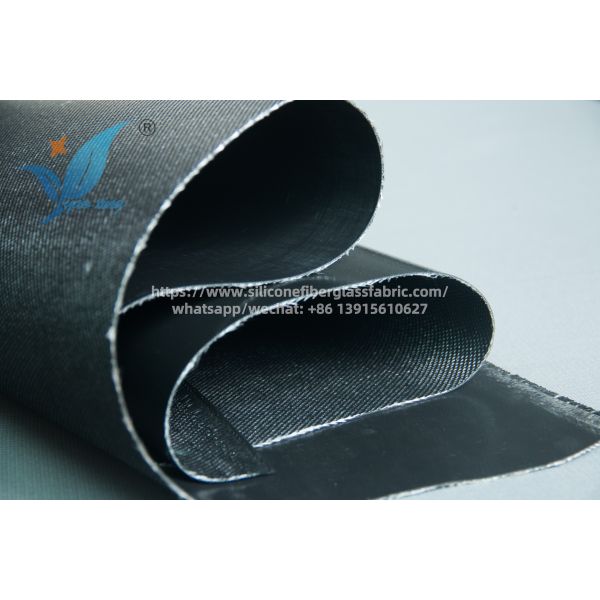 Black Silicone Coated Fiberglass Fabric Heavy Duty Industrial Use