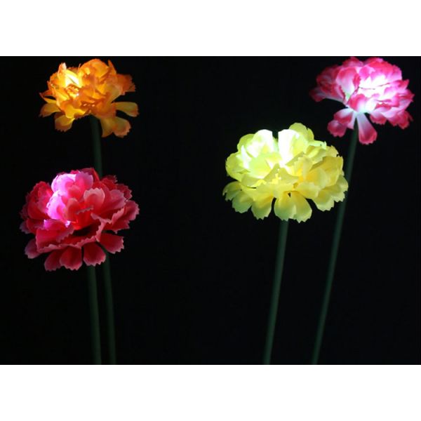 LED Simulation Carnation Lights Park Lawn, Beautiful Display, Decorative Lighting Festival