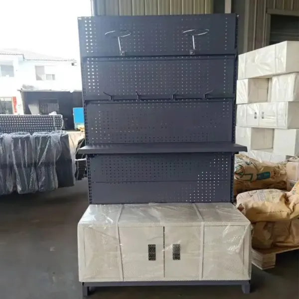 Factory custom size color metal heavy duty display shelf display racks