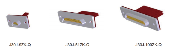 J30J Connector 9 Pins Female Micro Rectangular Connector with Metal Shielded Shell for High Reliability