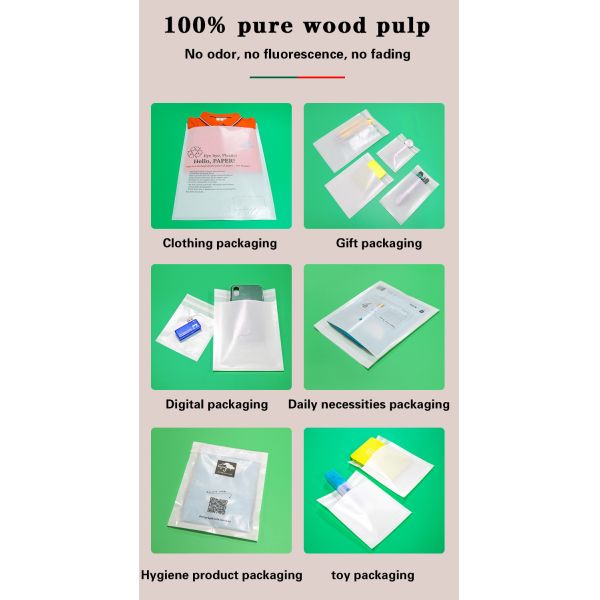 FSC Certified Glassine Paper Bags with High Transparency and Customizable Sizes for Luxury Garment Packaging