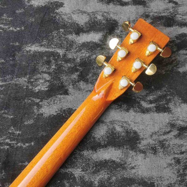 Custom 41-inch all-KOA wood ebony fingerboard, dreadnought, D45 Martin style, abalone inlaid acoustic guitar