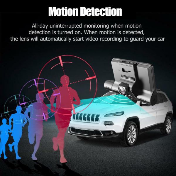 4Inch Touchscreen Wireless Dashboard Camera Dashboard DVR System GSensor Motion Detection