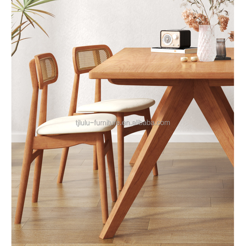 Nordic Direct Home Furniture Solid Wood Rectangular Dining Table for Functional Dining Space