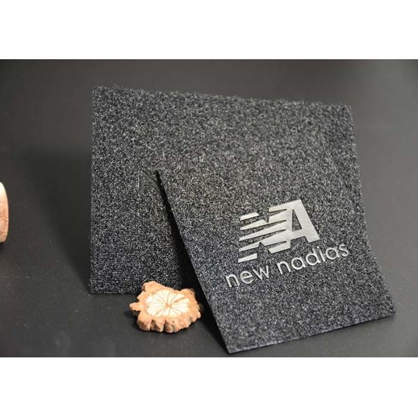 Customised Velcro embossed clothing labels Glossy / Matt Tpu Logo