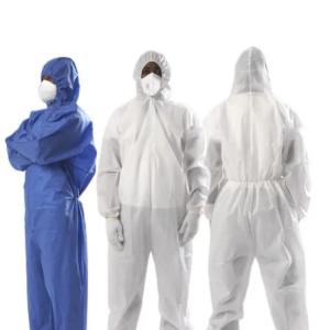 China 2XL 3XL Disposable Protective Coverall 45gsm SMS PPE Coverall Kit With Hood on sale