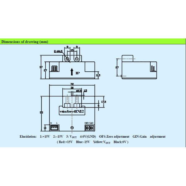 Black Open Loop Hall Current Transducer With Strong Anti-Jamming Capability