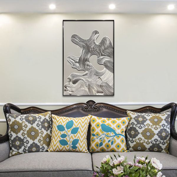 Hand Painted Oil Painting Abstract Texture Mural Canvas Wall Art with Customized Size