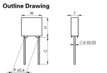 Multipurpose 100nf Polyester Film Box Type Capacitor Flame Retardant