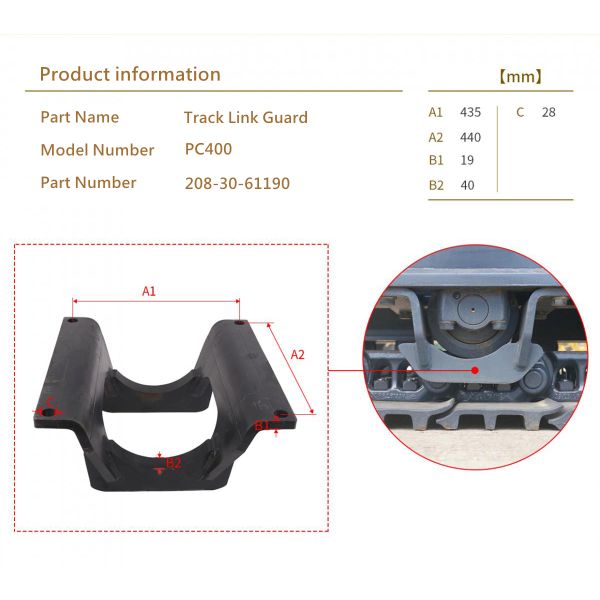 208-30-61190 PC400 Excavator Track Link Guard Komatsu Excavator Parts