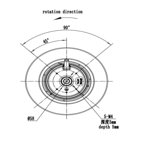 500m3/H Air Exhaust Fan Backward Curved Centrifugal Fan