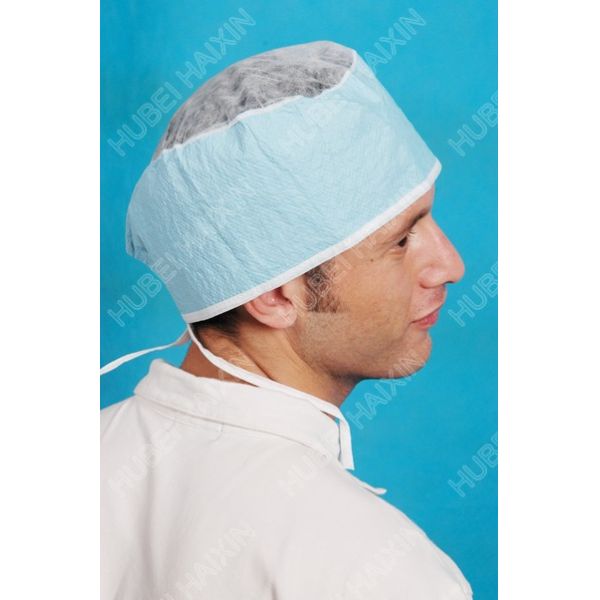 Anti Static SMS Disposable Non Woven Cap Double Elastic