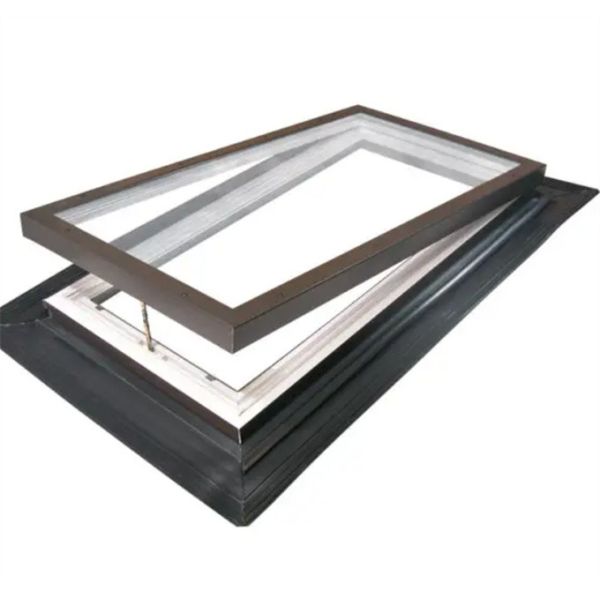 Customized Flat Roof Aluminum Skylight Insulating Glass for Horizontal Opening Pattern