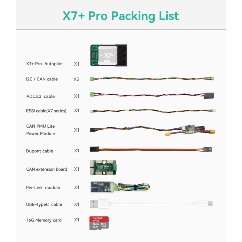 CUAV X7+ Pro Mini GPS Compatible Autopilot Flight Controller Pixhawk 4 1.12.3 UAV Remote Control Accessories NEO3 Drone